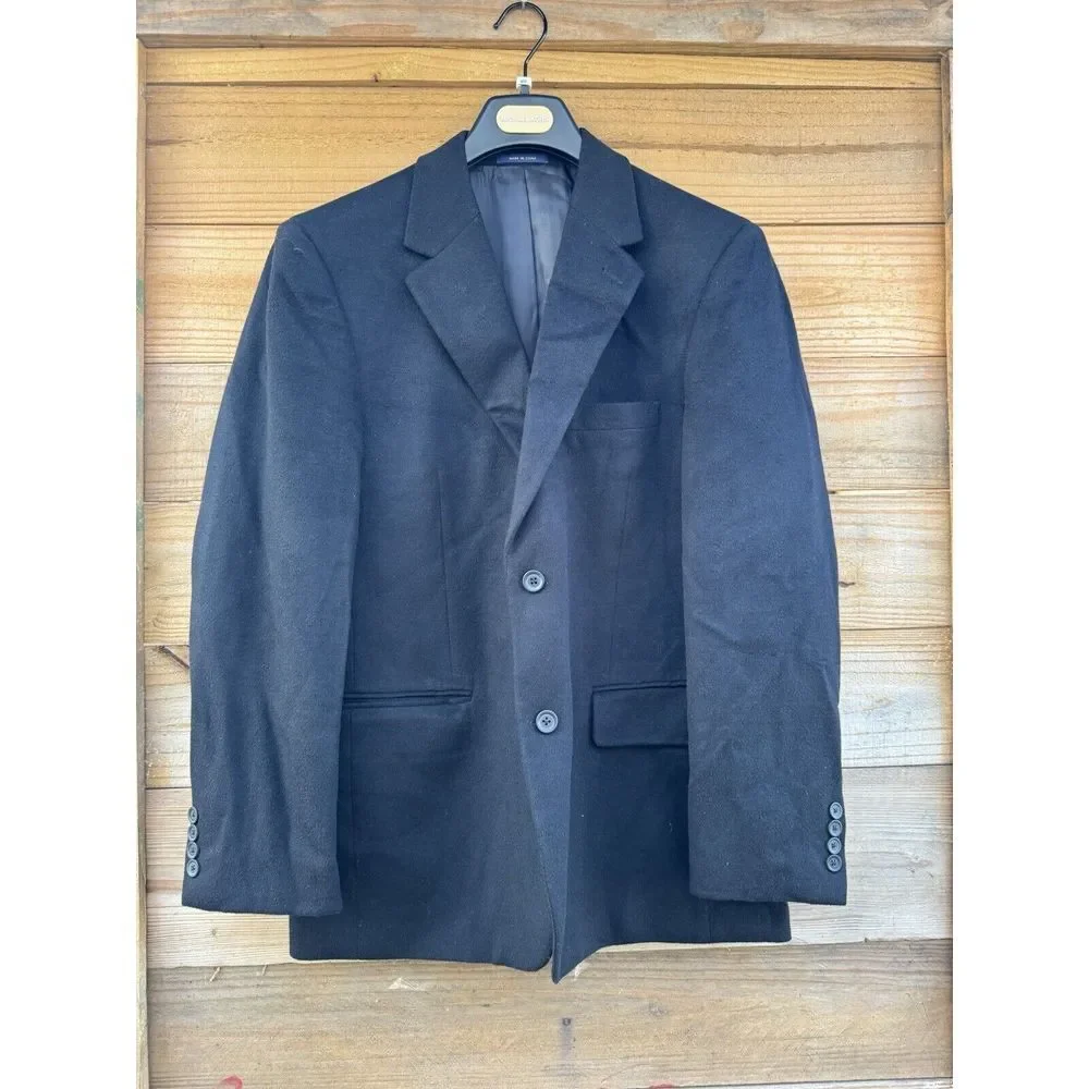 Michael Kors Men's Black Color Sports Coat‎ Size 40R Wool Blend 2 Button Blazer